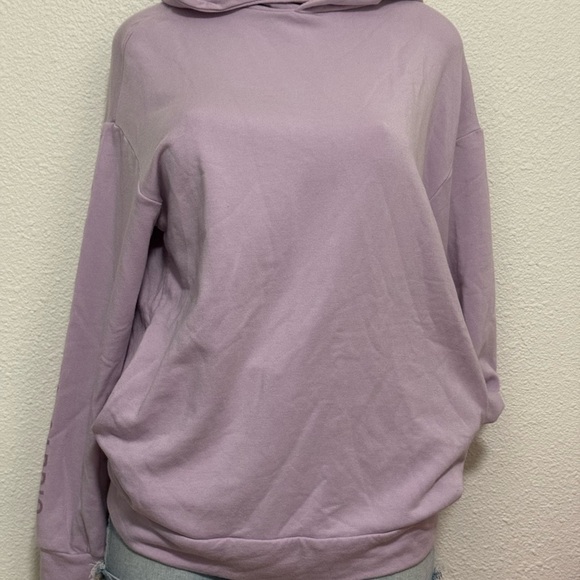 Aerie Light Purple Hoodie with Sleeve Text - Picture 4 of 6